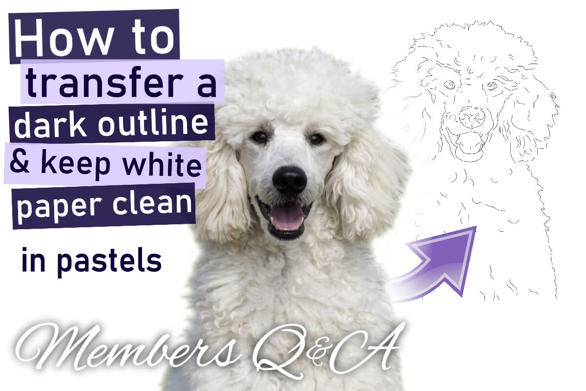How to transfer a dark outline & keep white paper clean