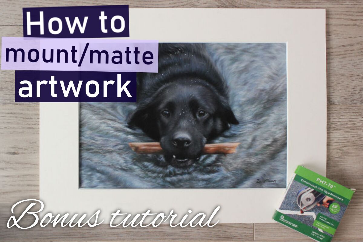 How to mount/matte pastel & graphite portraits