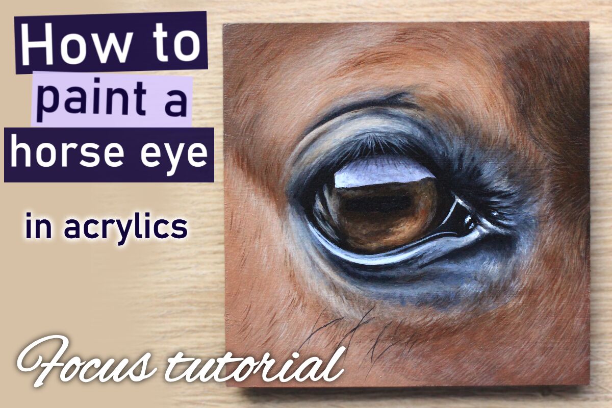 Horse eye study in acrylics